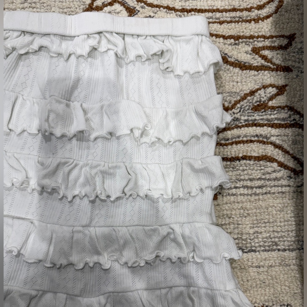 Urban Outfitters Cream Ruffle Shorts